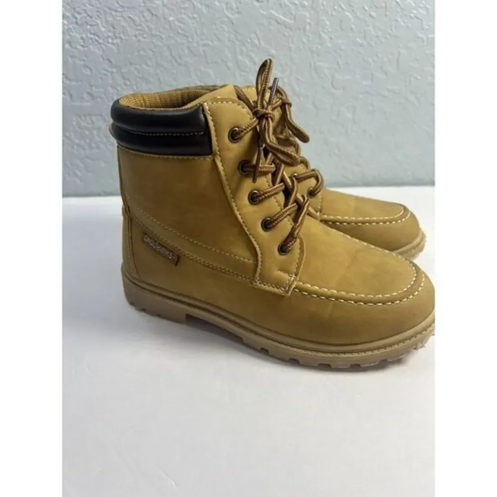 Akademiks Polar‎ 3 Boys Lace-Up Hi-Top Boots Youth Size 1 Tan